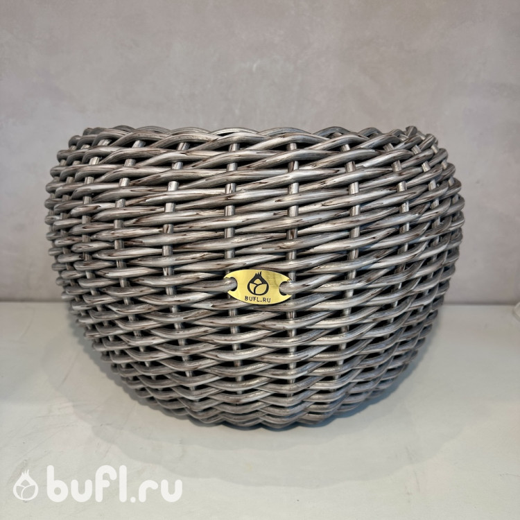 Кашпо искусственный ротанг 12 литров Мокко Кашпо искусственный ротанг 12 литров Мокко